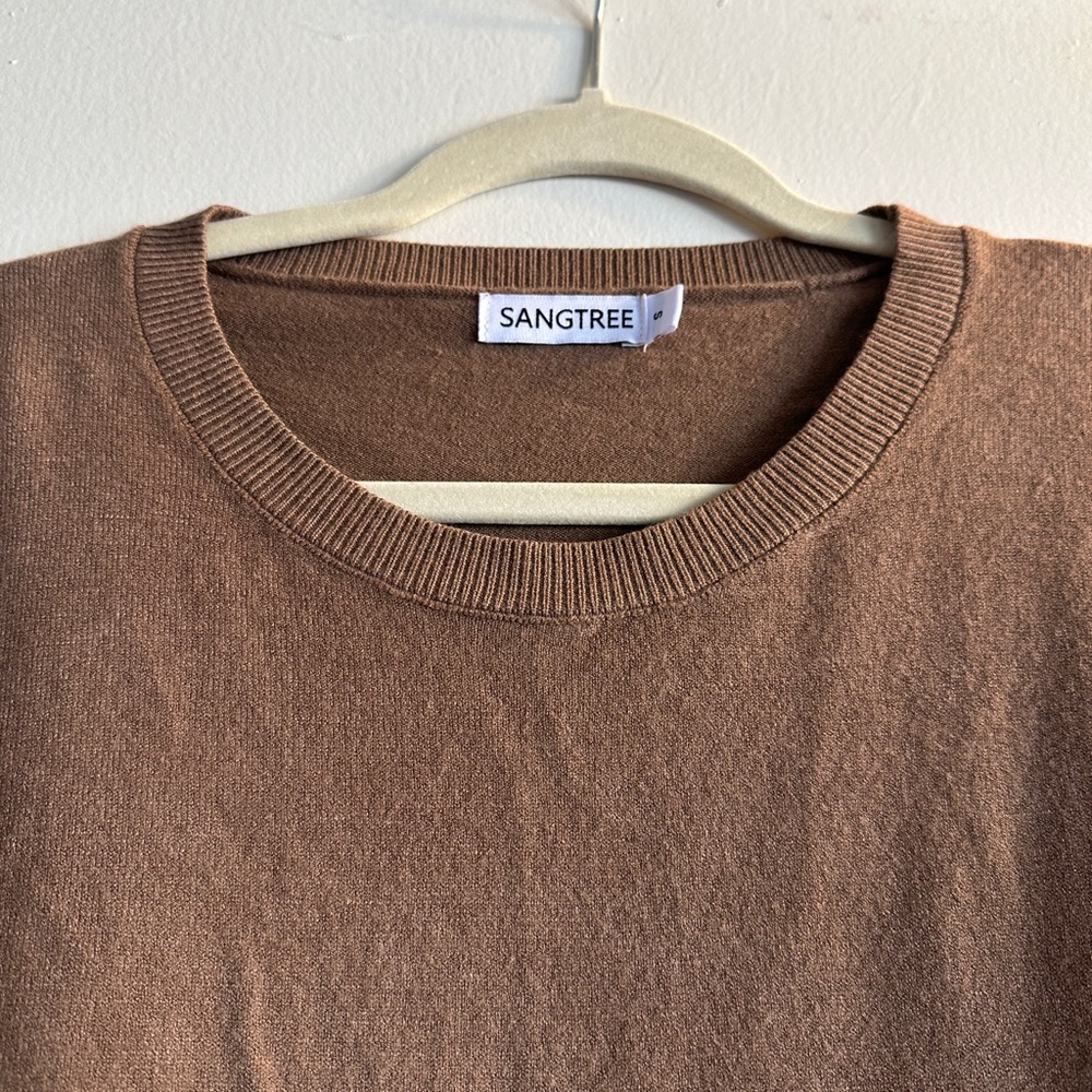 Sangtree Brown Short Sleeve Sweater - Picture 3 of 6